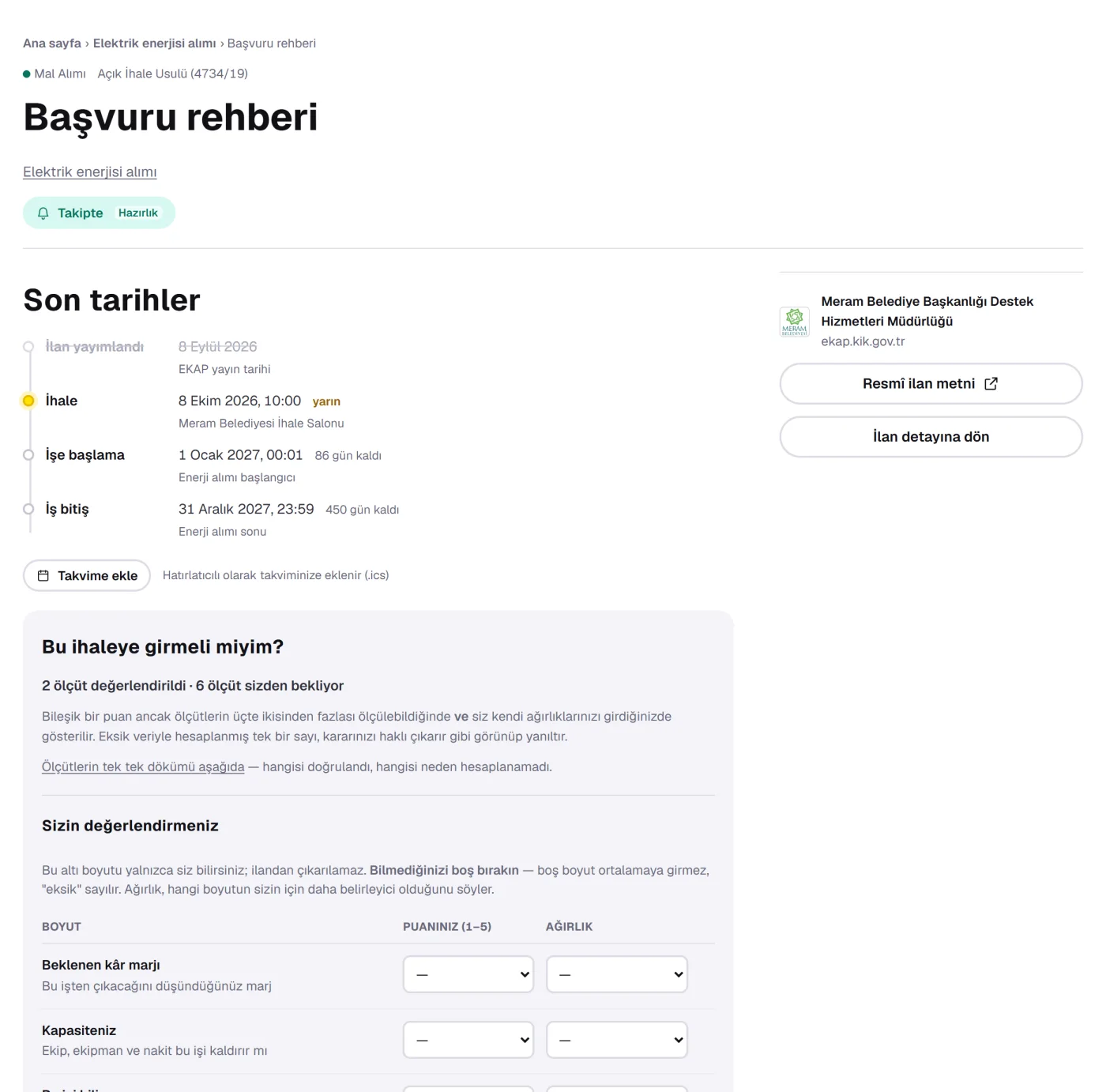 Başvuru rehberi: belgeler ve yeterlik kontrolü